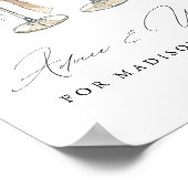 Brunch & Bubbly Champagner-Brautparty Poster (Ecke)