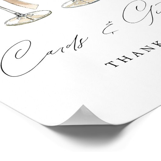 Brunch & Bubbly Champagner-Brautparty Poster (Ecke)