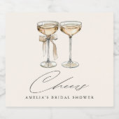 Brunch & Bubbly Champagner-Brautparty Schaumweinetikett (Einzelnes Label)