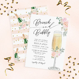 Brunch & Bubbly Champagner Bridal Dusche Einladung