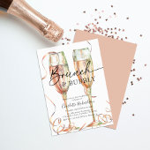 Brunch & Bubbly Champagner Bridal Dusche Einladung