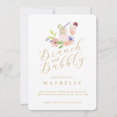 Brunch Bubbly Cocktail Brautparty Party Einladung (Vorderseite)