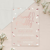 Brunch & Bubbly Confetti Brautparty Acryleinladungen