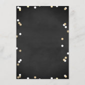 Brunch & Bubbly Confetti Brautparty Menükarte (Rückseite)