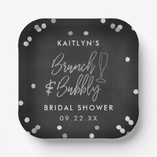 Brunch & Bubbly Confetti Brautparty Pappteller