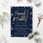 Brunch & Bubbly Confetti Brautparty Real Folieneinladung