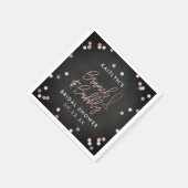 Brunch & Bubbly Confetti Brautparty Serviette (Ecke)