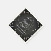 Brunch & Bubbly Confetti Brautparty Serviette (Ecke)