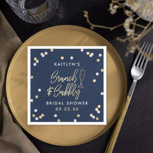 Brunch & Bubbly Confetti Brautparty Serviette