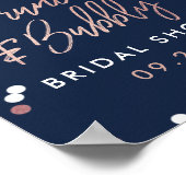 Brunch & Bubbly Confetti Brautparty Willkommen Poster (Ecke)