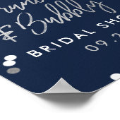 Brunch & Bubbly Confetti Brautparty Willkommen Poster (Ecke)