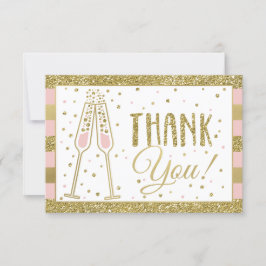 Brunch & Bubbly Dankeschön Card, Imitats Glitzer/F Dankeskarte