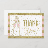Brunch & Bubbly Dankeschön Card, Imitats Glitzer/F Dankeskarte (Vorne/Hinten)