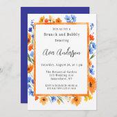 Brunch & Bubbly der Wildblume Embrace im Sommer Einladung (Vorne/Hinten)