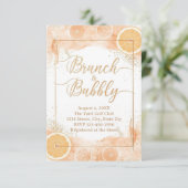 Brunch & Bubbly Details Card – Peach Watercolor Dankeskarte (Stehend Vorderseite)
