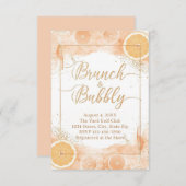 Brunch & Bubbly Details Card – Peach Watercolor Dankeskarte (Vorne/Hinten)