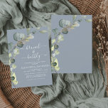 Brunch & Bubbly Dusty Blue Brautparty Einladung<br><div class="desc">Brunch und Bubbly Eukalyptus Dusty Blue Greenery Sukkulent Botanische Wasserfarbe Grün Frühjahr Brautdusche Einladungen auf weißem Hintergrund - beinhaltet schöne und elegante Schrift Typografie mit modernen botanischen Blätter und Grün für die besondere Braut zu sein.</div>