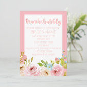 Brunch & Bubbly Einladung (Stehend Vorderseite)