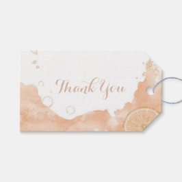 Brunch & Bubbly Favor Tags – Peach Watercolor Geschenkanhänger