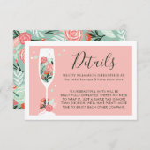 Brunch & Bubbly Floral Display Showroom & Registry Begleitkarte (Vorne/Hinten)