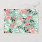 Brunch & Bubbly Floral Display Showroom & Registry Begleitkarte (Rückseite)