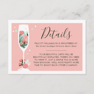 Brunch & Bubbly Floral Display Showroom & Registry Begleitkarte