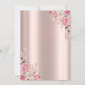 Brunch & Bubbly Floral Glass Tropfen Einladung (Rückseite)