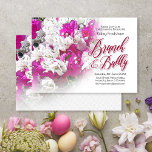 Brunch & Bubbly Floral Wedding Einladung<br><div class="desc">Machen Sie Ihren Brunch und Ihre Bubbly noch mehr Besonderheit mit unserer Coral Bloom Einladung. Die Einladung zeichnet sich durch ein wunderschönes Blumendesign in den sommerlichen Farben weiß und rosa aus, das sich leicht an den Anzug Ihrer Vorlieben anpassen lässt. Mit minimalem Aufwand können Sie den Wortlaut und den Schriftstil...</div>