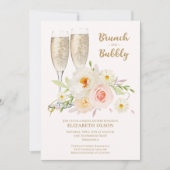 Brunch & Bubbly Garden Brautparty Einladung (Vorderseite)