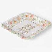 Brunch & Bubbly Garden Brautparty Pappteller (Gewinkelt)