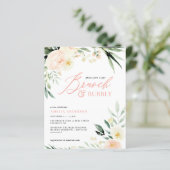 Brunch & Bubbly green und pfirsiche Aquarellblüte (Stehend Vorderseite)