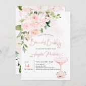 Brunch Bubbly H2 Blush Anthuriums Rose Peonys Einladung (Vorne/Hinten)