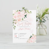 Brunch Bubbly H2 Blush Anthuriums Rose Peonys Einladung (Stehend Vorderseite)