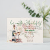 Brunch & Bubbly Hochzeitsdusche Einladung (Stehend Vorderseite)