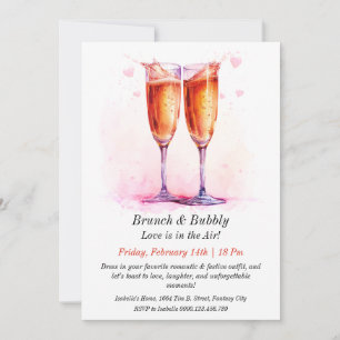 Brunch & Bubbly - individualisierbare Valentineinl Einladung
