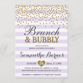 Brunch Bubbly Lavendel Lilac Spring Brautparty Einladung