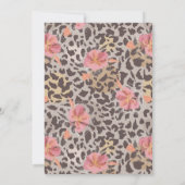 Brunch Bubbly Leopard Brautparty Einladung (Rückseite)