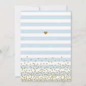 Brunch Bubbly Light Blue Gold Chic Brautparty Einladung (Rückseite)