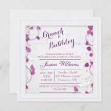 Brunch & Bubbly, lila dekoriert