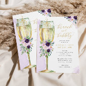 Brunch & Bubbly Lila Gold Brautparty Einladung