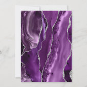 Brunch & Bubbly Lila Silver Agate Brautparty Einladung (Rückseite)