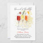 Brunch & Bubbly Mimosa Brautparty Einladung (Vorderseite)