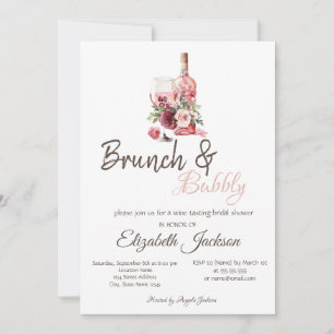 Brunch & Bubbly mit floralen Weinen Einladung