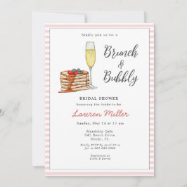 Brunch & Bubbly Pancake Champagne Bridal Einladung