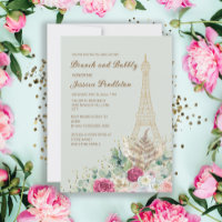 Brunch Bubbly Paris Eiffel Tower Brautparty