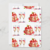 Brunch & Bubbly Pink Blush Brautparty Einladung (Rückseite)