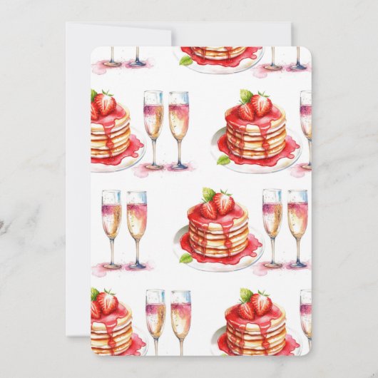 Brunch & Bubbly Pink Blush Brautparty Einladung (Rückseite)