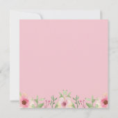 Brunch Bubbly Pink Floral Brautparty Einladung (Rückseite)