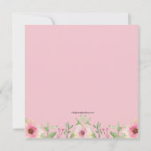 Brunch Bubbly Pink Floral Brautparty lädt ein (Rückseite)