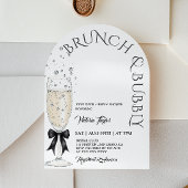 Brunch & Bubbly Prosecco Bow Brautparty Einladung
